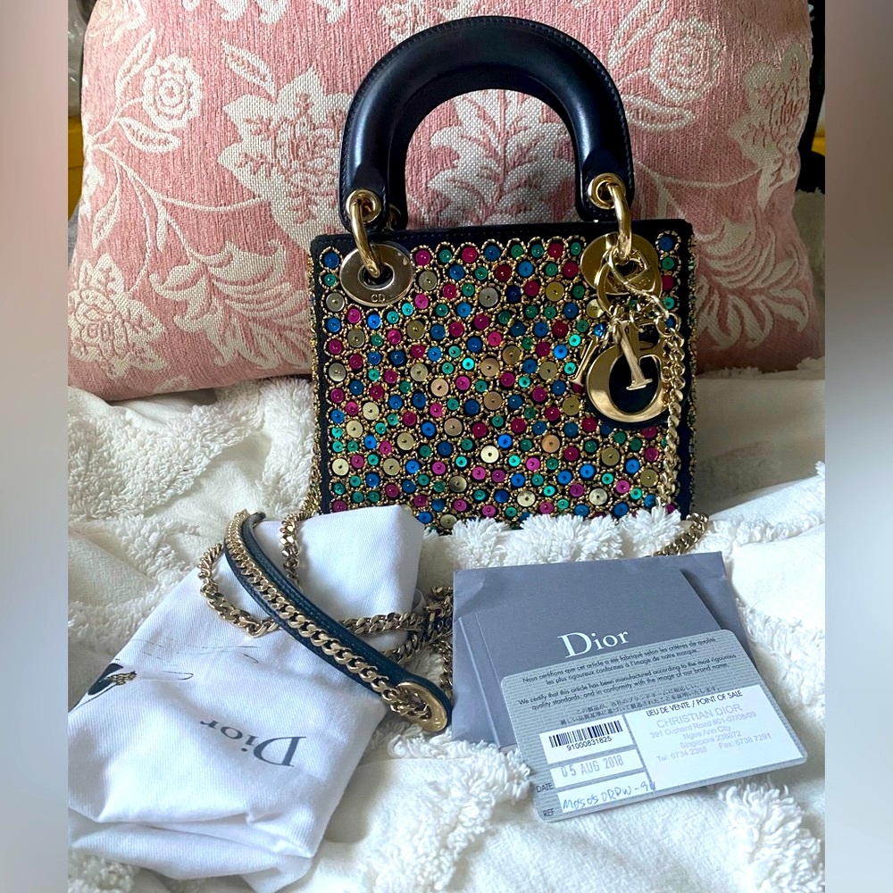 RARE Limited Edition!! Chriatian dior mini lady dior crossbody bag.